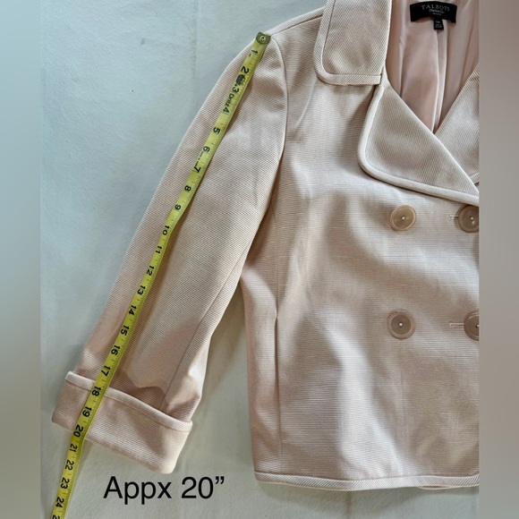 NWOT TALBOTS Faille Silk Blend Double-Breasted Grace Fit Jacket (14P) - Picture 12 of 17